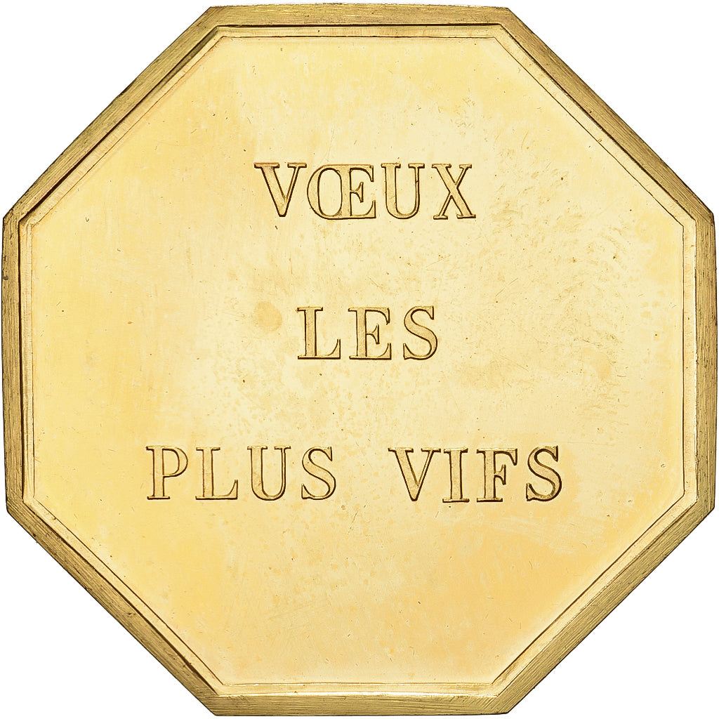 Francia, ficha, Amour et Mariage, Voeux, Bronzo dorato, Selon le Vent, la Voile