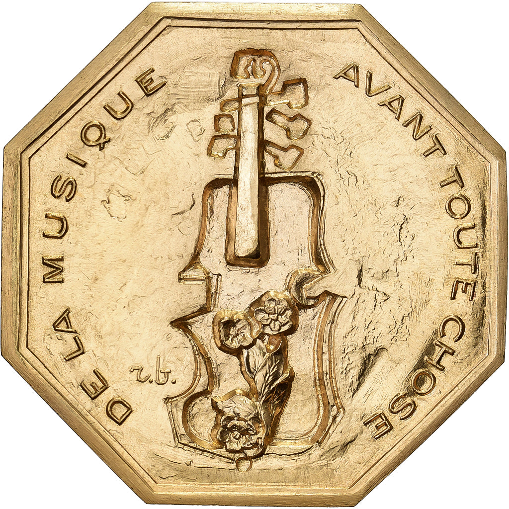 Francja, Token, Amour et Mariage, Voeux, Pokryty brązem, Musique, MS(63)