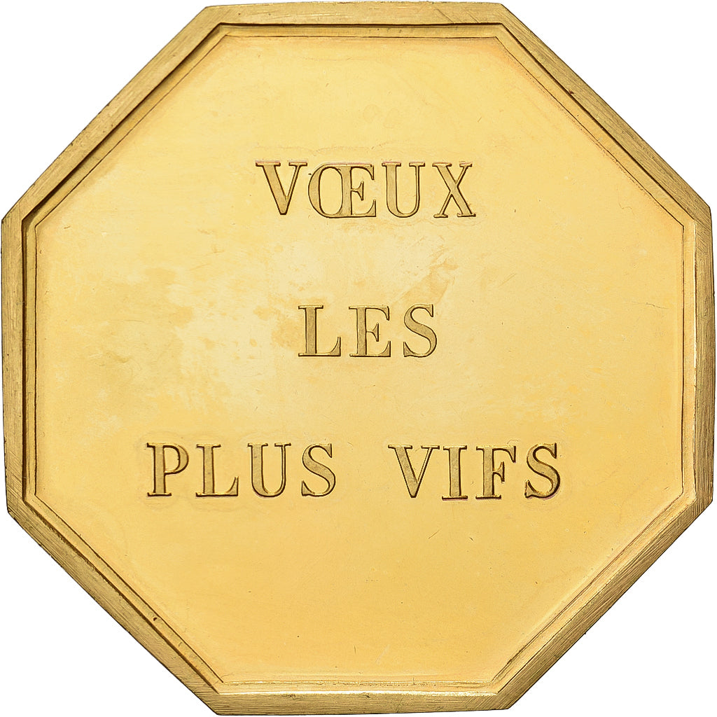 Francja, Token, Amour et Mariage, Voeux, Pokryty brązem, Marcel Renard, MS(63)