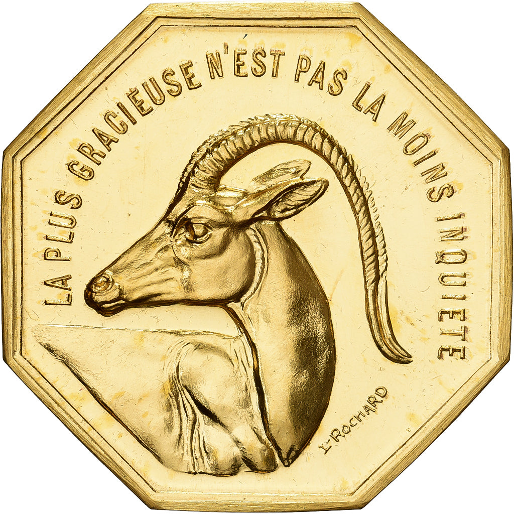 Francja, Token, Amour et Mariage, Voeux, Pokryty brązem, Rochard, MS(63)