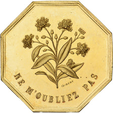 Frankrijk, Token, Amour et Mariage, Voeux, Gilt Bronze, Gibert, UNC-