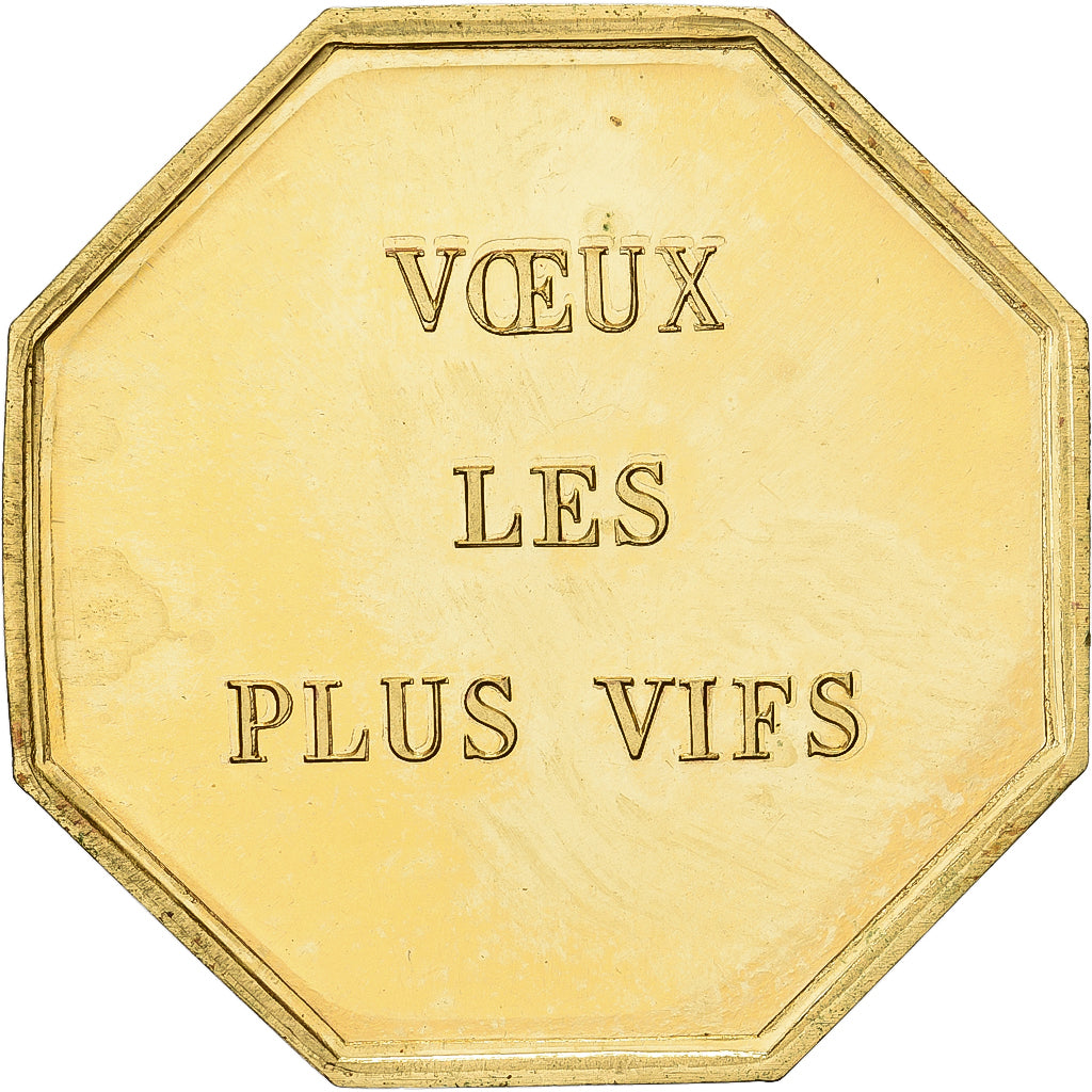 Frankrijk, Token, Amour et Mariage, Voeux, Gilt Bronze, Gibert, UNC-