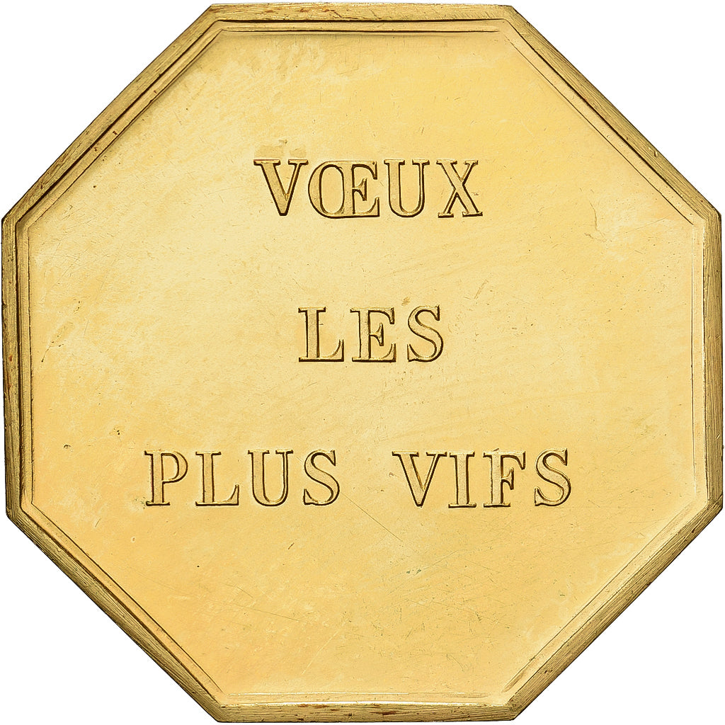 Frankrijk, Token, Amour et Mariage, Voeux, Gilt Bronze, Zodiaque - Taureau, UNC-