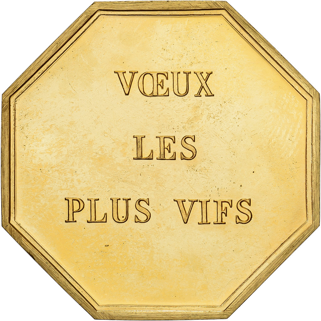 Francja, Token, Amour et Mariage, Voeux, Pokryty brązem, MS(64)