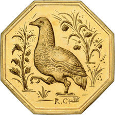 Francja, Token, Amour et Mariage, Voeux, Pokryty brązem, Perdrix, MS(63)