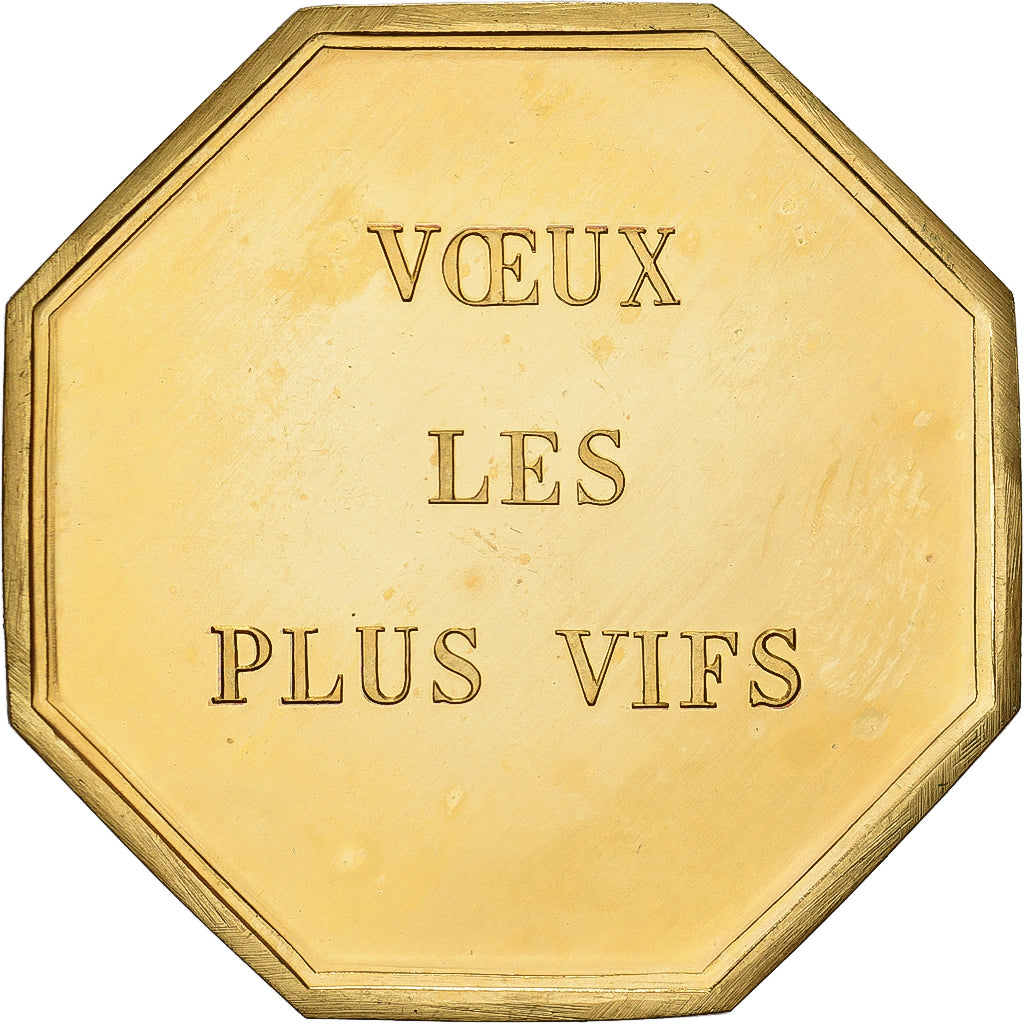 Francja, Token, Amour et Mariage, Voeux, Pokryty brązem, Perdrix, MS(63)