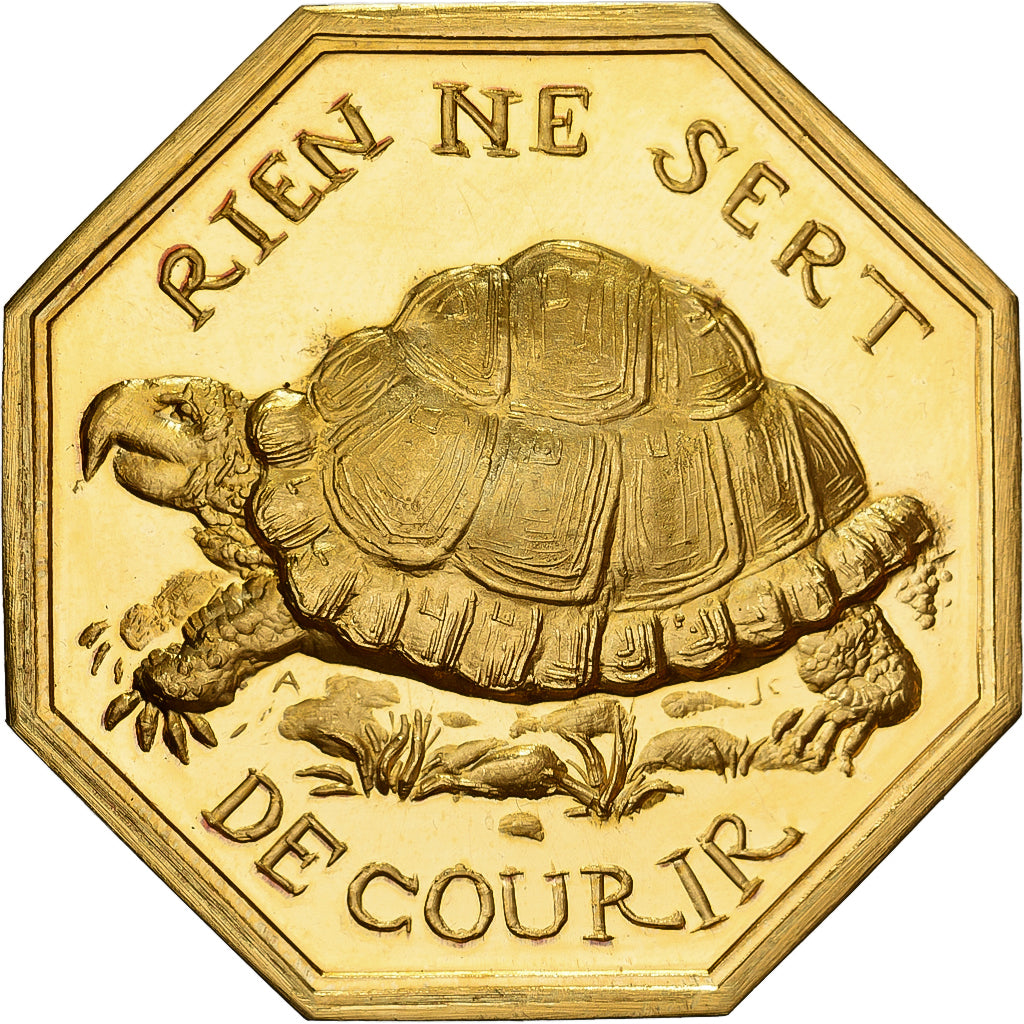Frankrijk, Token, Amour et Mariage, Voeux, Gilt Bronze, Tortue, UNC-