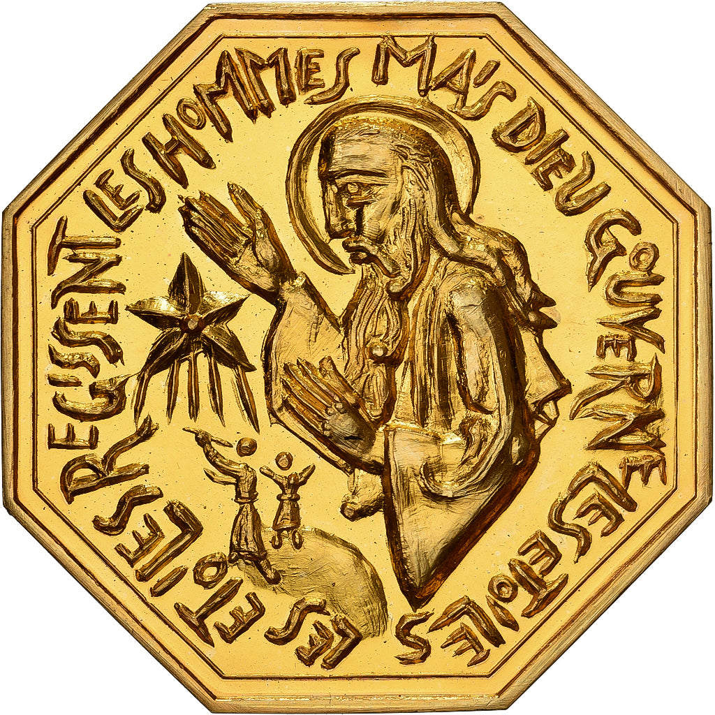 Francja, Token, Amour et Mariage, Voeux, Pokryty brązem, MS(64)