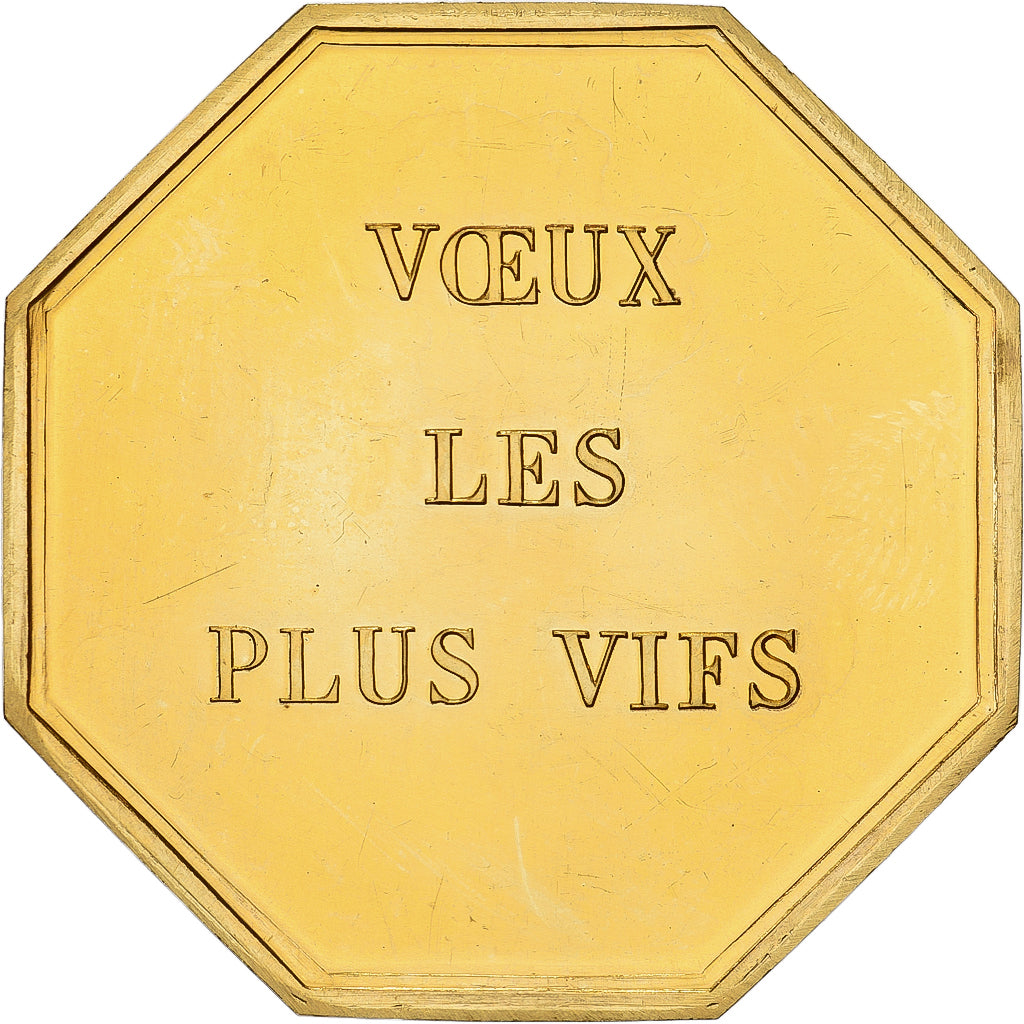 Francja, Token, Amour et Mariage, Voeux, Pokryty brązem, Lagriffoul, MS(63)