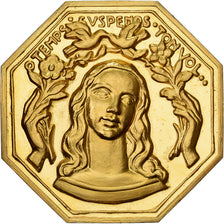 Frankrijk, Token, Amour et Mariage, Voeux, Gilt Bronze, O Temps suspend ton Vol