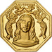 France, Token, Amour et Mariage, Voeux, Gilt Bronze, O Temps suspend ton Vol