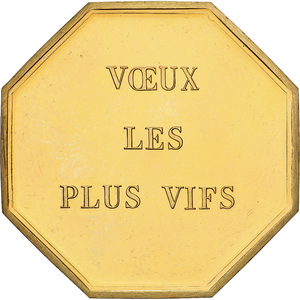 Frankreich, betaalpenning, Amour et Mariage, Voeux, Gilt Bronze, Belo, UNZ+