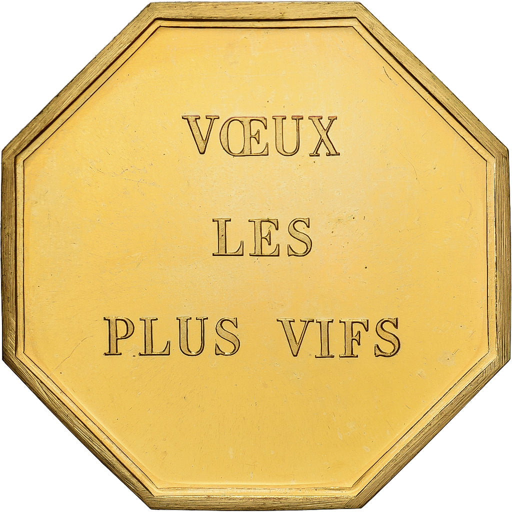 France, Token, Amour et Mariage, Voeux, Gilt Bronze, Icare, MS(63)
