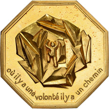 France, Token, Amour et Mariage, Voeux, Gilt Bronze, Rodenfuser, MS(63)