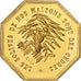 France, Token, Amour et Mariage, Voeux, Gilt Bronze, Belo, MS(63)