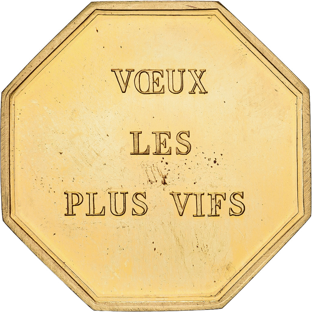 Francja, Token, Amour et Mariage, Voeux, Pokryty brązem, MS(64)