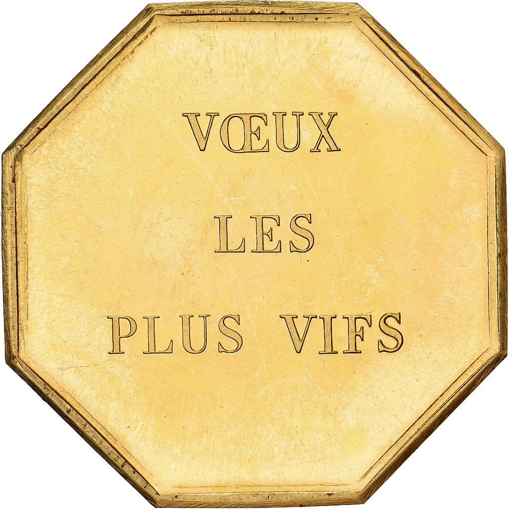 Frankreich, betaalpenning, Amour et Mariage, Voeux, Gilt Bronze, UNZ+