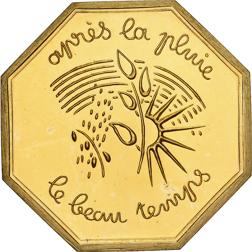 Frankreich, betaalpenning, Amour et Mariage, Voeux, Gilt Bronze, Après la