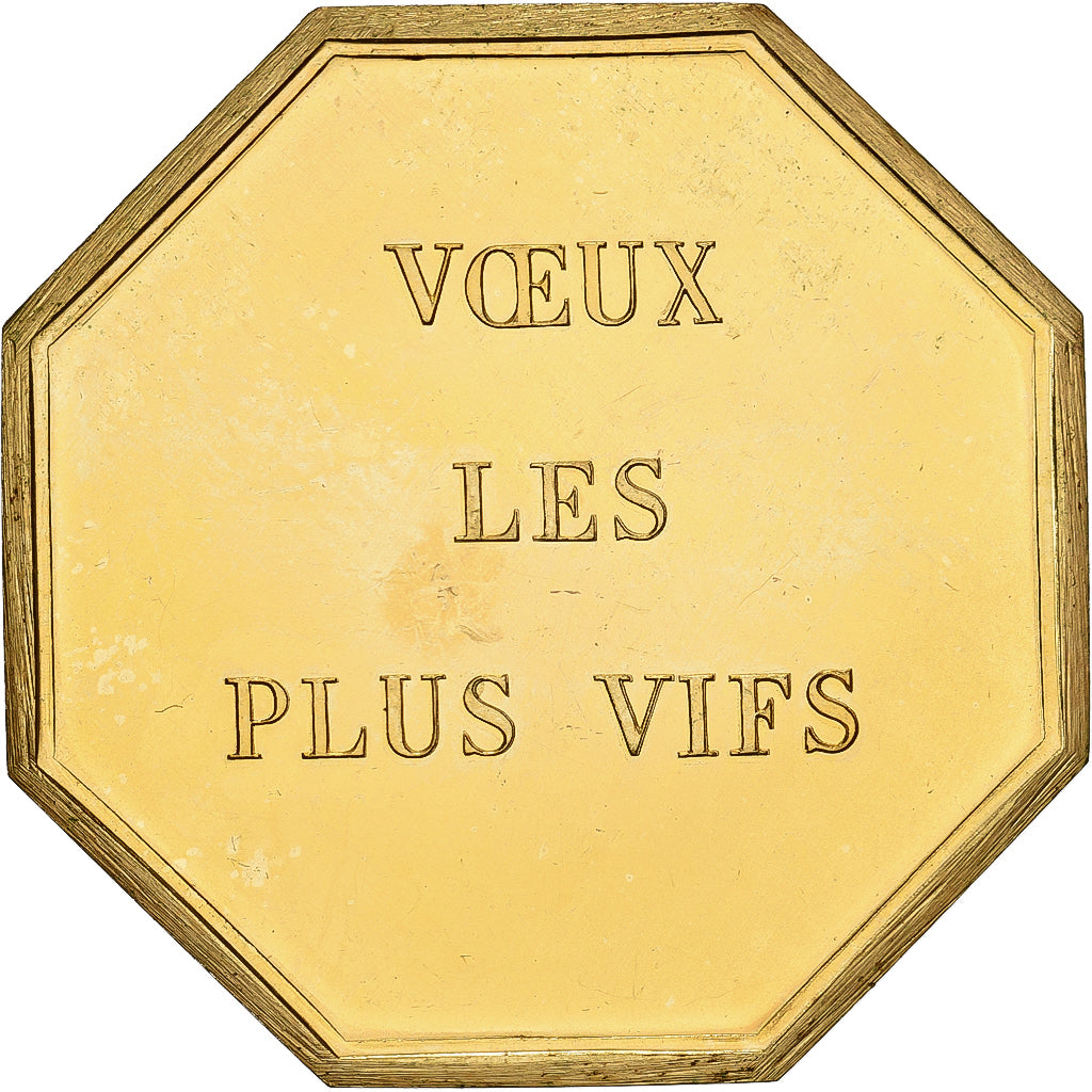 Frankreich, betaalpenning, Amour et Mariage, Voeux, Gilt Bronze, Après la