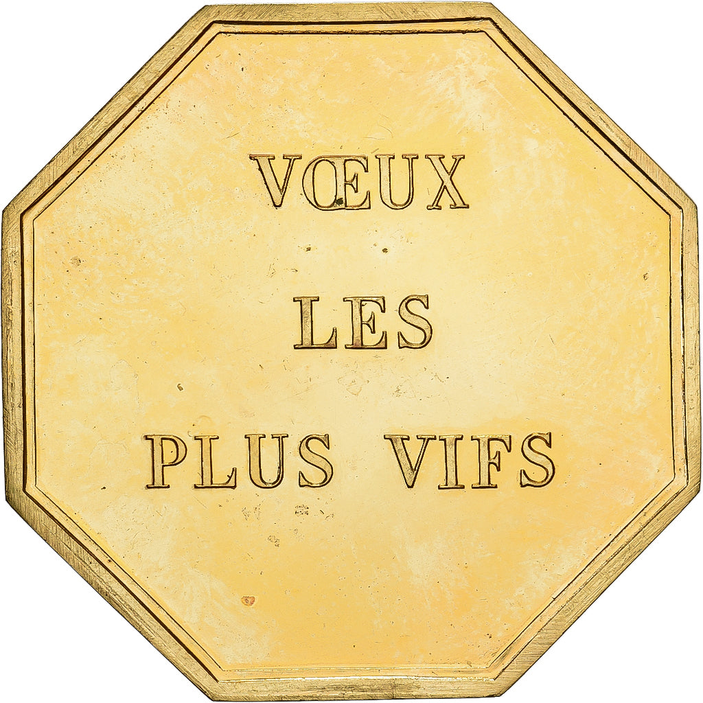 Francia, ficha, Amour et Mariage, Voeux, Bronzo dorato, Belo, SPL