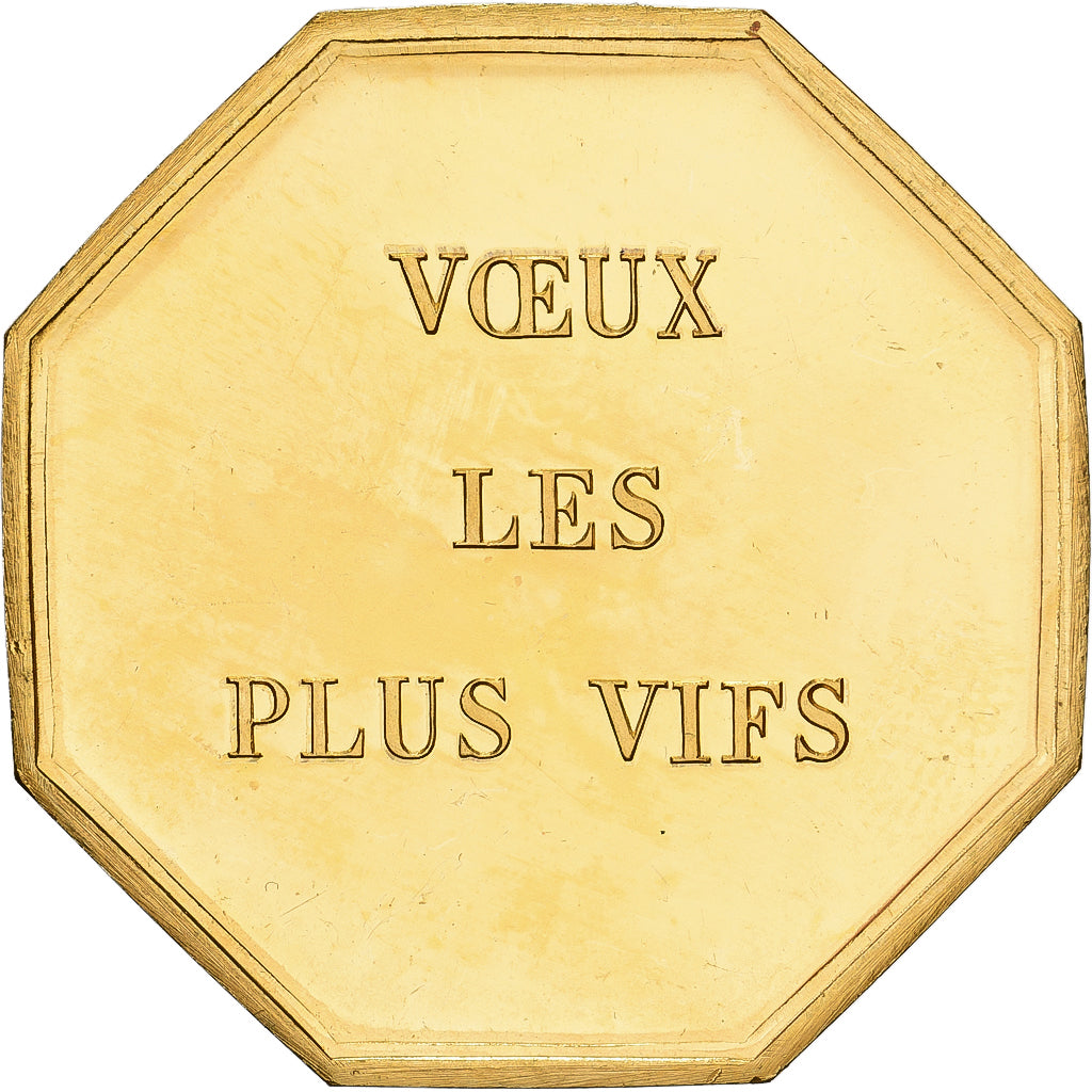 Frankrijk, Token, Amour et Mariage, Voeux, Gilt Bronze, Zodiaque - Balance, UNC-