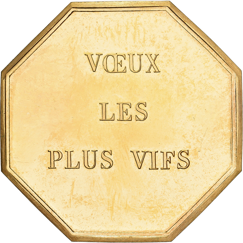 Frankrijk, Token, Amour et Mariage, Voeux, Gilt Bronze, Pigeon, UNC-