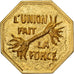 Frankrijk, Token, Amour et Mariage, Voeux, Gilt Bronze, L'Union fait la Force