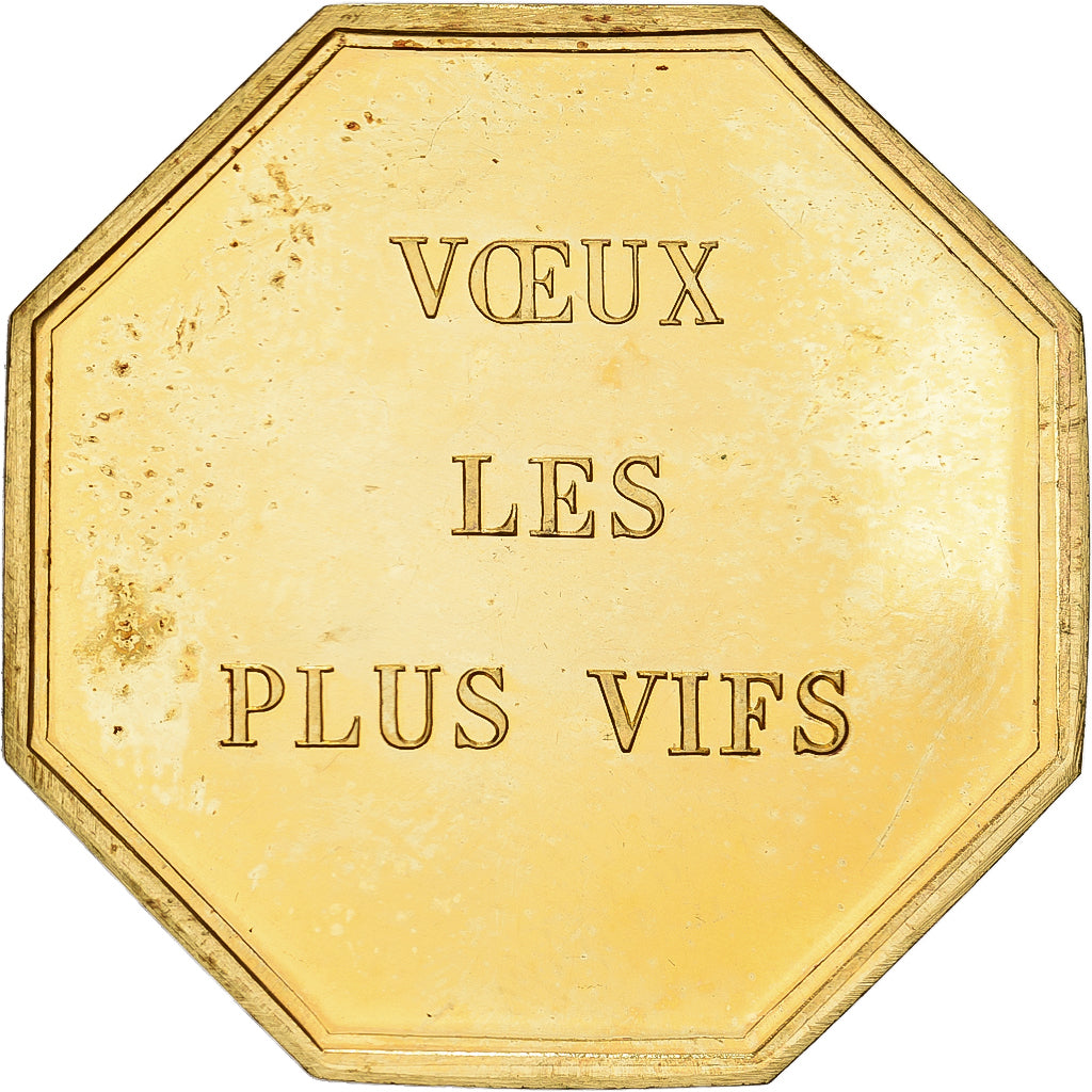 France, Jeton, Amour et Mariage, Voeux, Gilt Bronze, SPL, L'Art