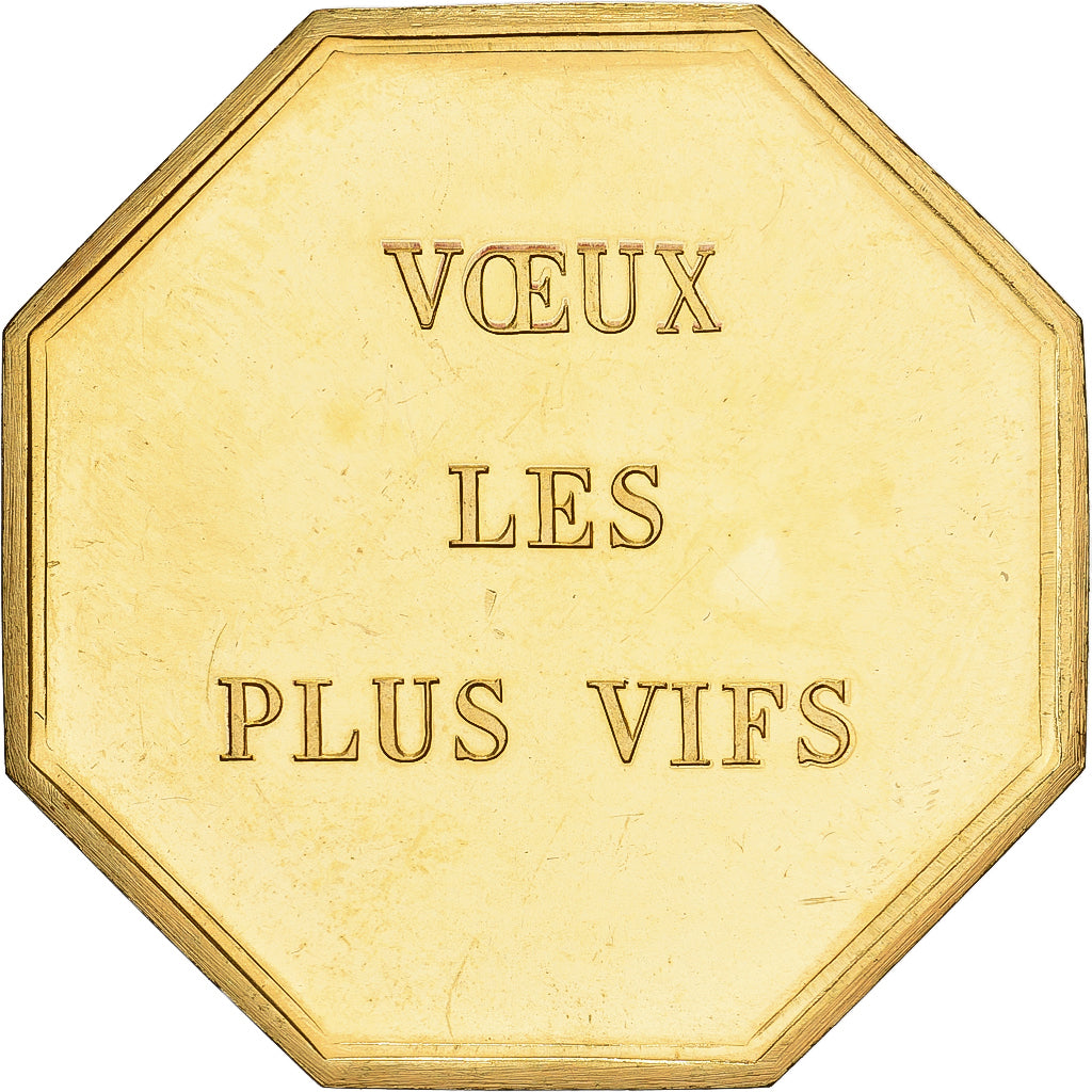 France, Token, Amour et Mariage, Voeux, Gilt Bronze, Zodiaque - Scorpion, MS(63)