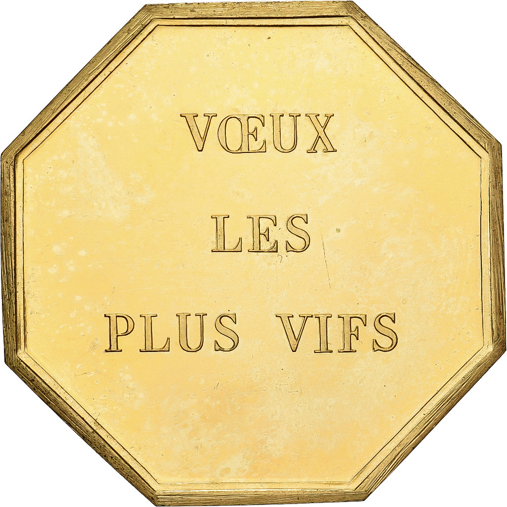 Francja, Token, Amour et Mariage, Voeux, Pokryty brązem, Coeurs, MS(63)