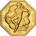 France, Token, Amour et Mariage, Voeux, Gilt Bronze, Marcel Renard, MS(63)