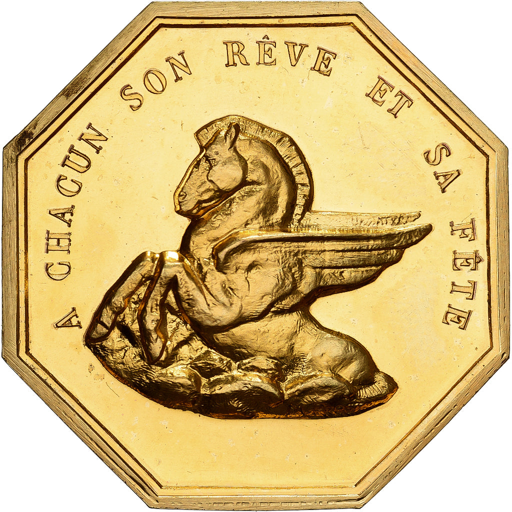 Francia, ficha, Amour et Mariage, Voeux, Bronzo dorato, Prost, Pegasus, SPL