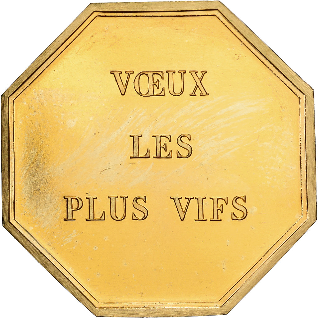 Francia, ficha, Amour et Mariage, Voeux, Bronzo dorato, Prost, Pegasus, SPL