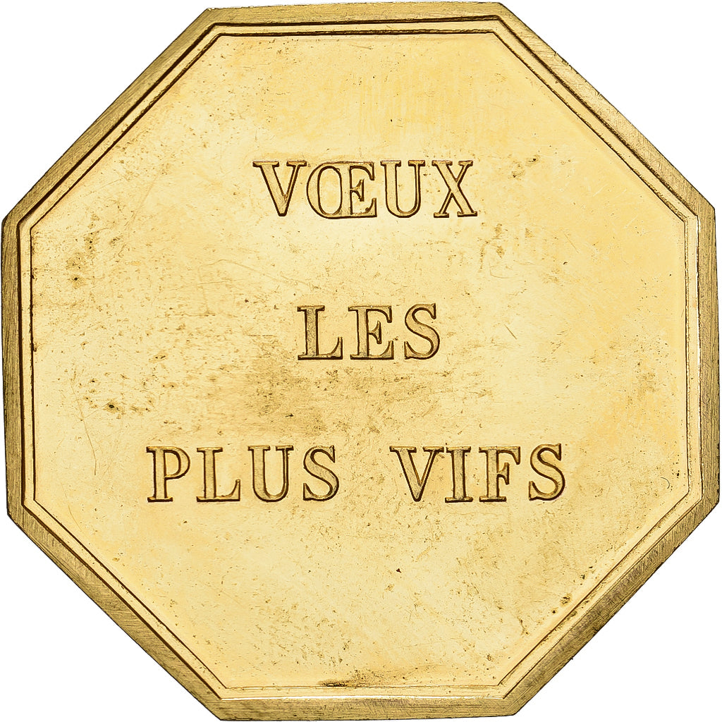 Francia, ficha, Amour et Mariage, Voeux, Bronzo dorato, Prost, Le Vent, SPL