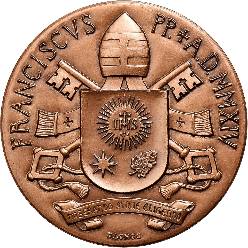 Vatican, Medal, Canonisation de Jean XXIII et Jean-Paul II, 2014, Bronze, Longo