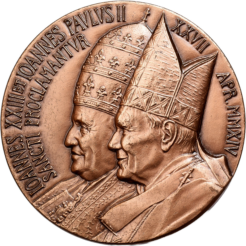 PAŃSTWO WATYKAŃSKIE, medal, Canonisation de Jean XXIII et Jean-Paul II, 2014