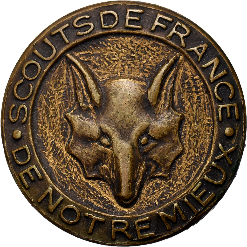 Francia, Boutonnière, Scouts de France, Latón, EBC