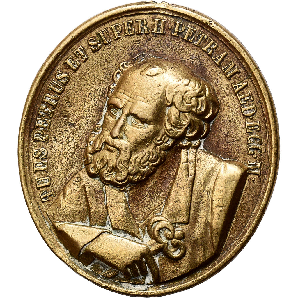 France, Medal, Sanctus Petrus, Brass, AU(50-53)