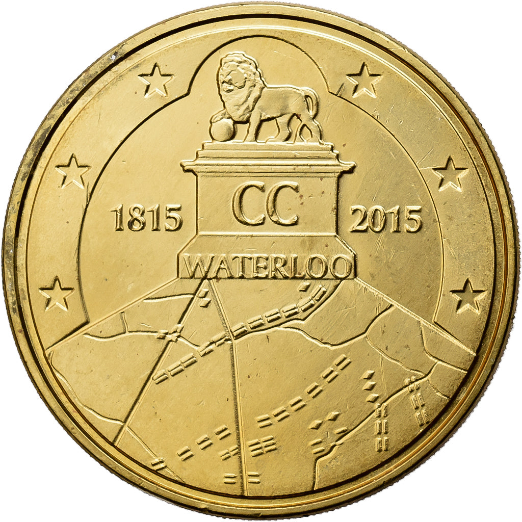 Belgique, 2-1/2 Euro, Bataille de Waterloo, 2015, Laiton, SPL+
