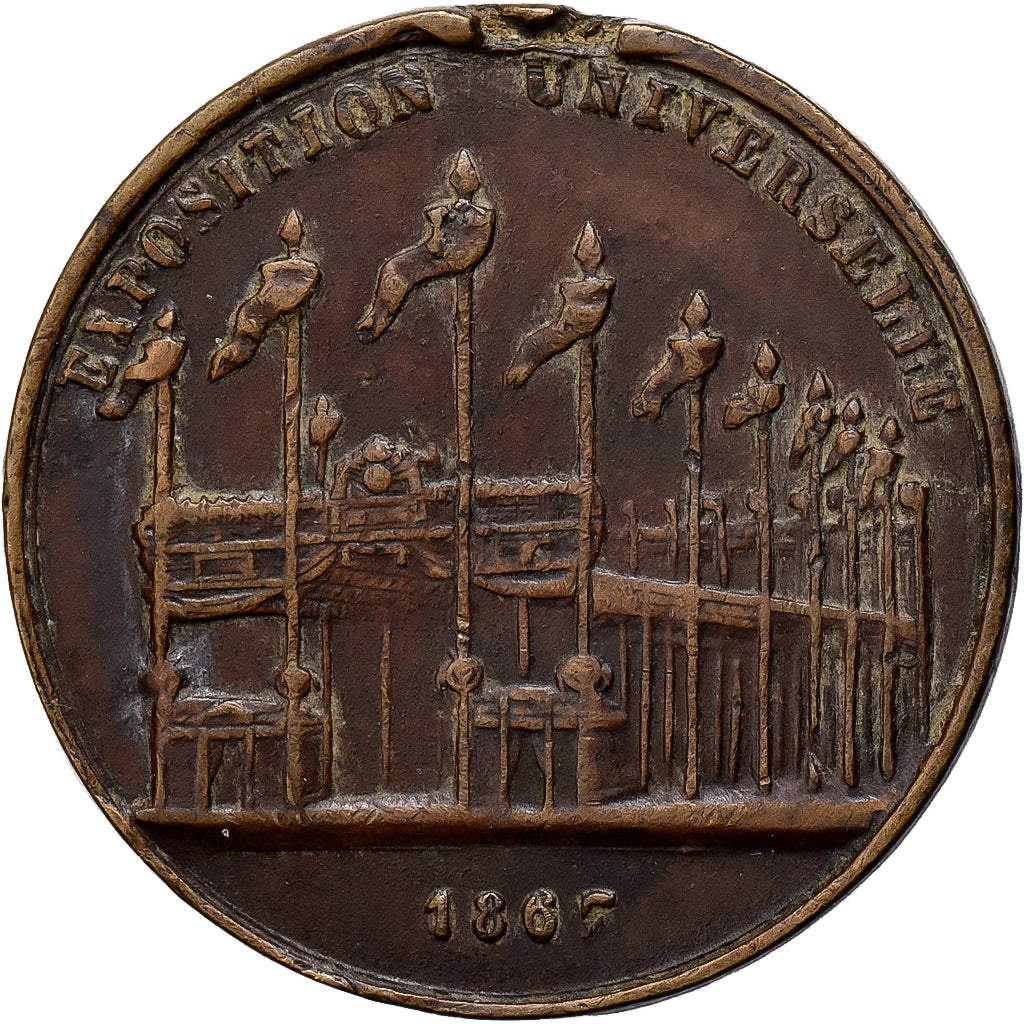 France, Medal, Napoléon III, Exposition Universelle de Paris, 1867, Bronze