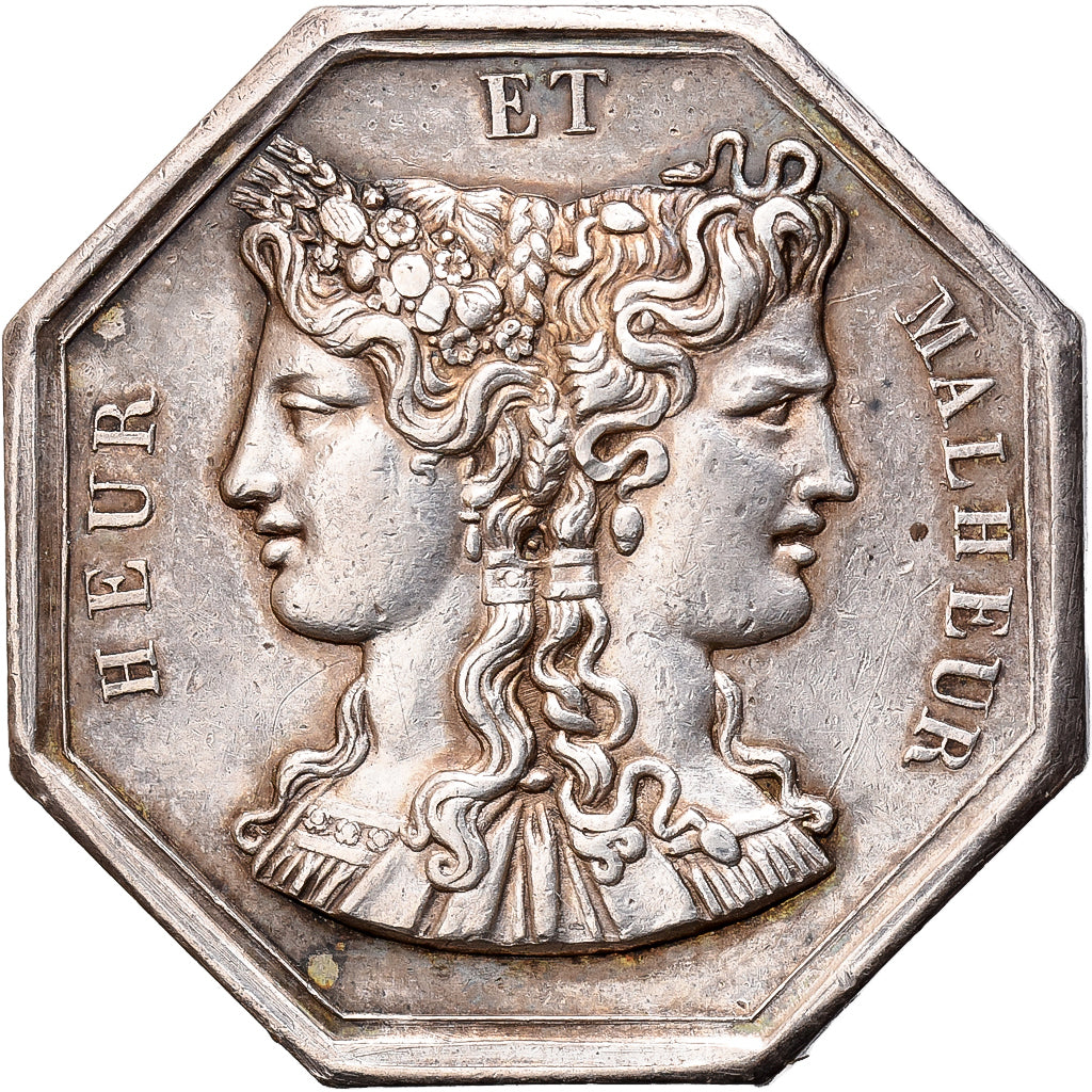 Frankrijk, Medaille, Napoléon Ier, Heur et Malheur, Zilver, De Puymaurin, ZF+