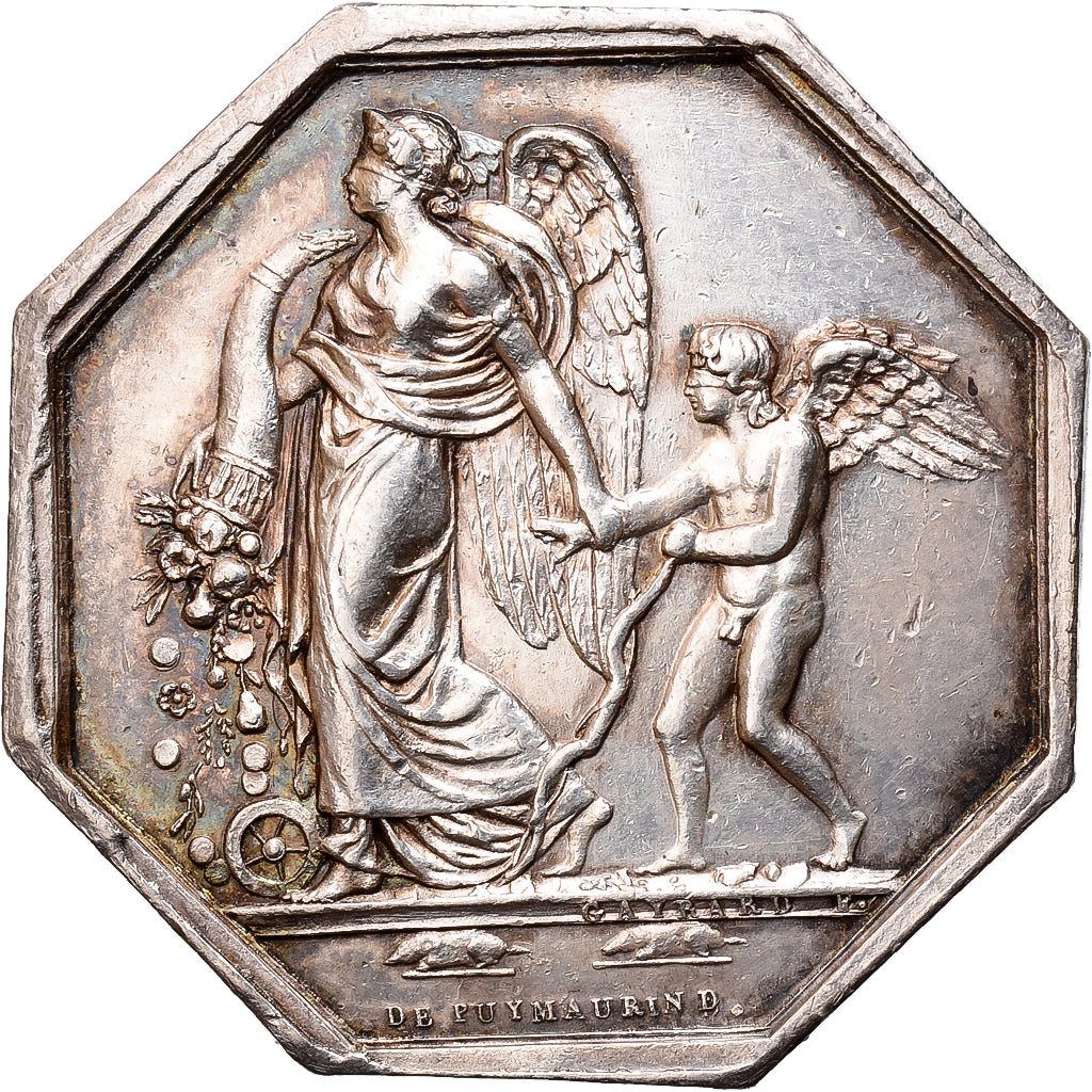 Frankrijk, Medaille, Napoléon Ier, Heur et Malheur, Zilver, De Puymaurin, ZF+