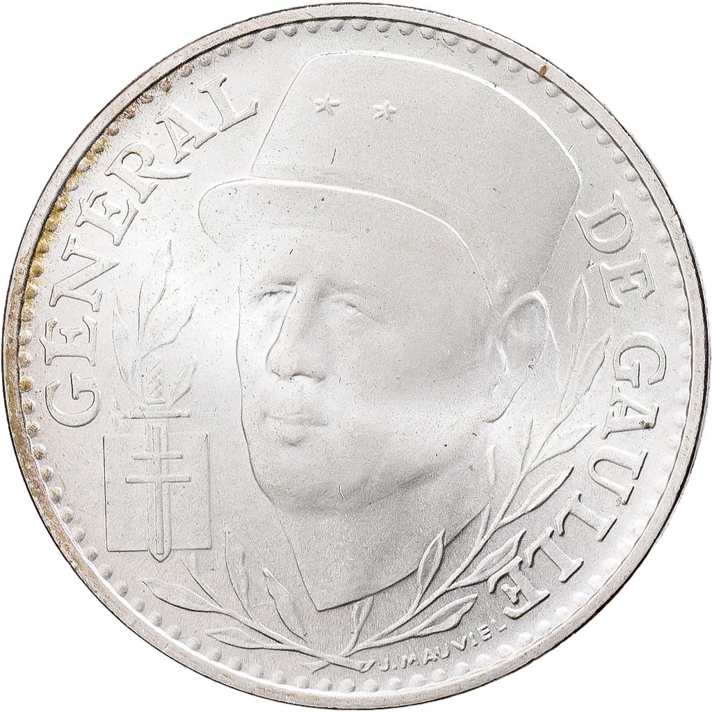 France, Medal, Général De Gaulle, 1990, Silver, MS(63)
