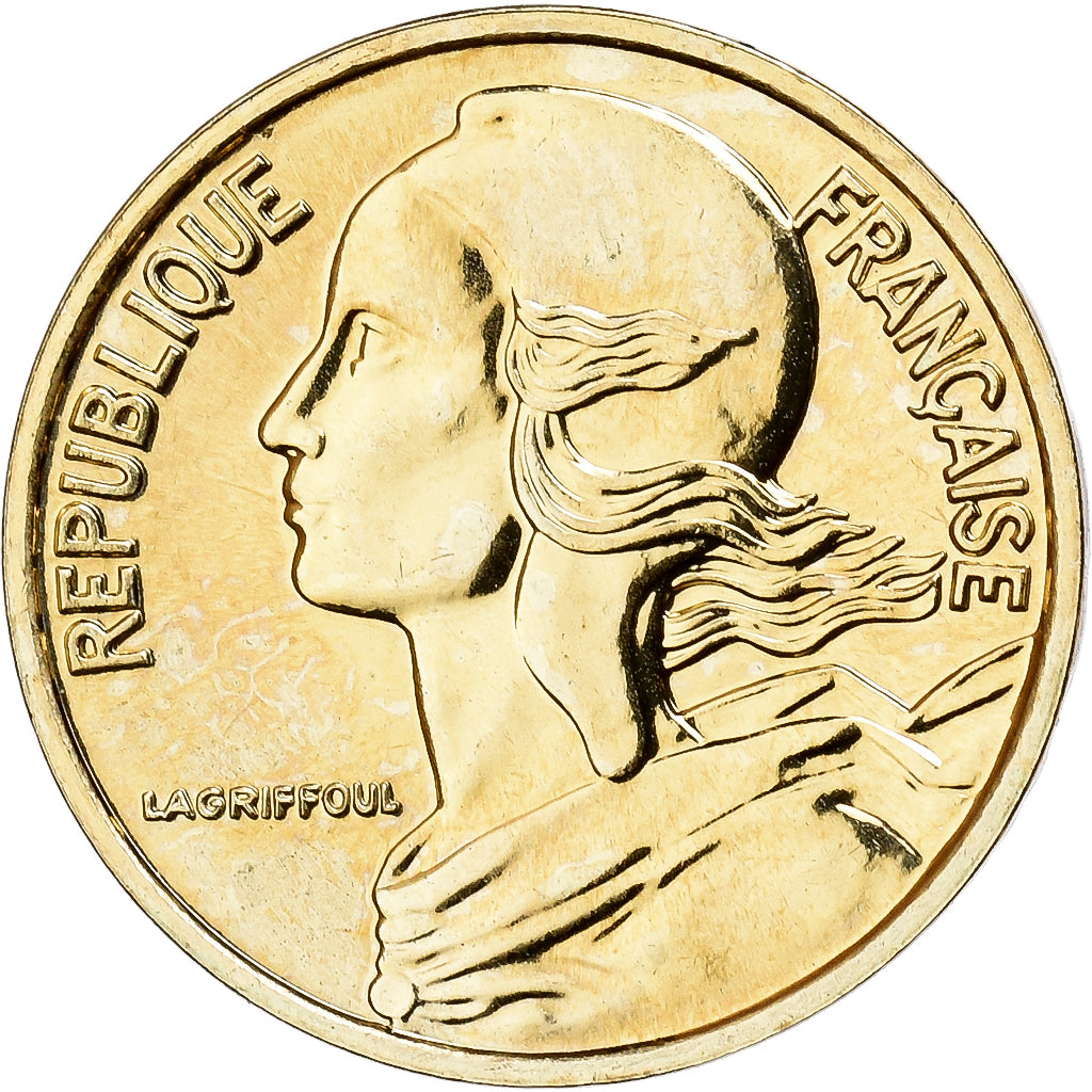 France, 5 Centimes, Marianne, 2001, Paris, Aluminum-Bronze, MS(65-70)