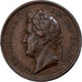 France, Token, L'Armée au Duc d'Orléans Prince Royal, 1842, Copper, VF(30-35)