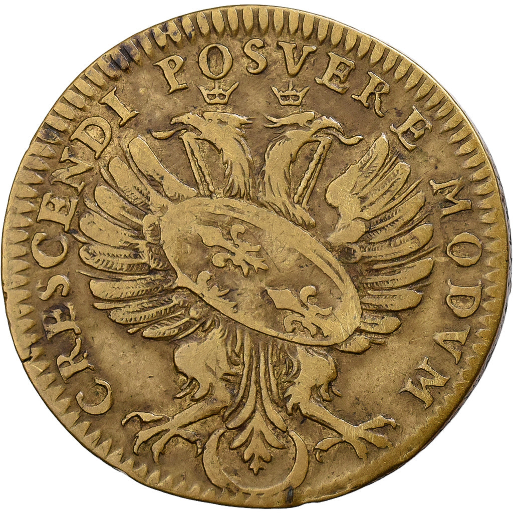 France, Token, Louis XIV, Ordinaire des Guerres, Brass, VF(30-35)