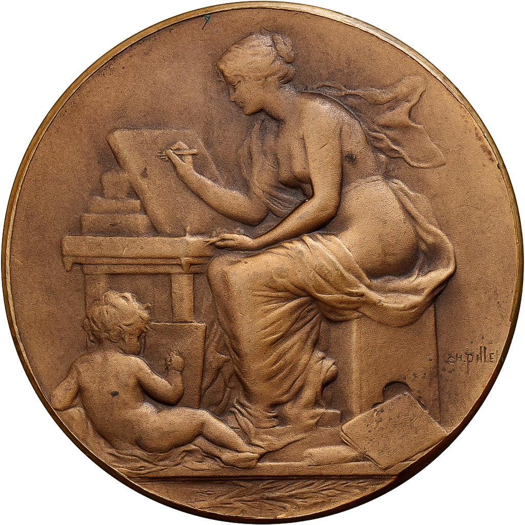 Francia, medalla, Ecole des Beaux-Arts de Nantes, 1923, Bronce, Pillet, SC
