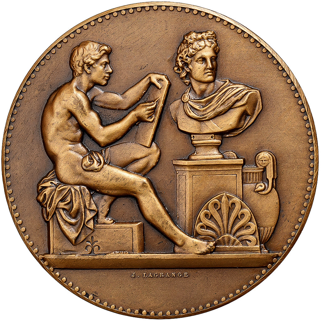 Francia, medaglia, Ecole des Beaux-Arts de Nantes, 1925, Bronzo, Lagrange, SPL