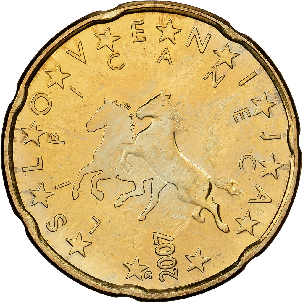 Slovenië, 20 Euro Cent, 2007, Nordic gold, UNC