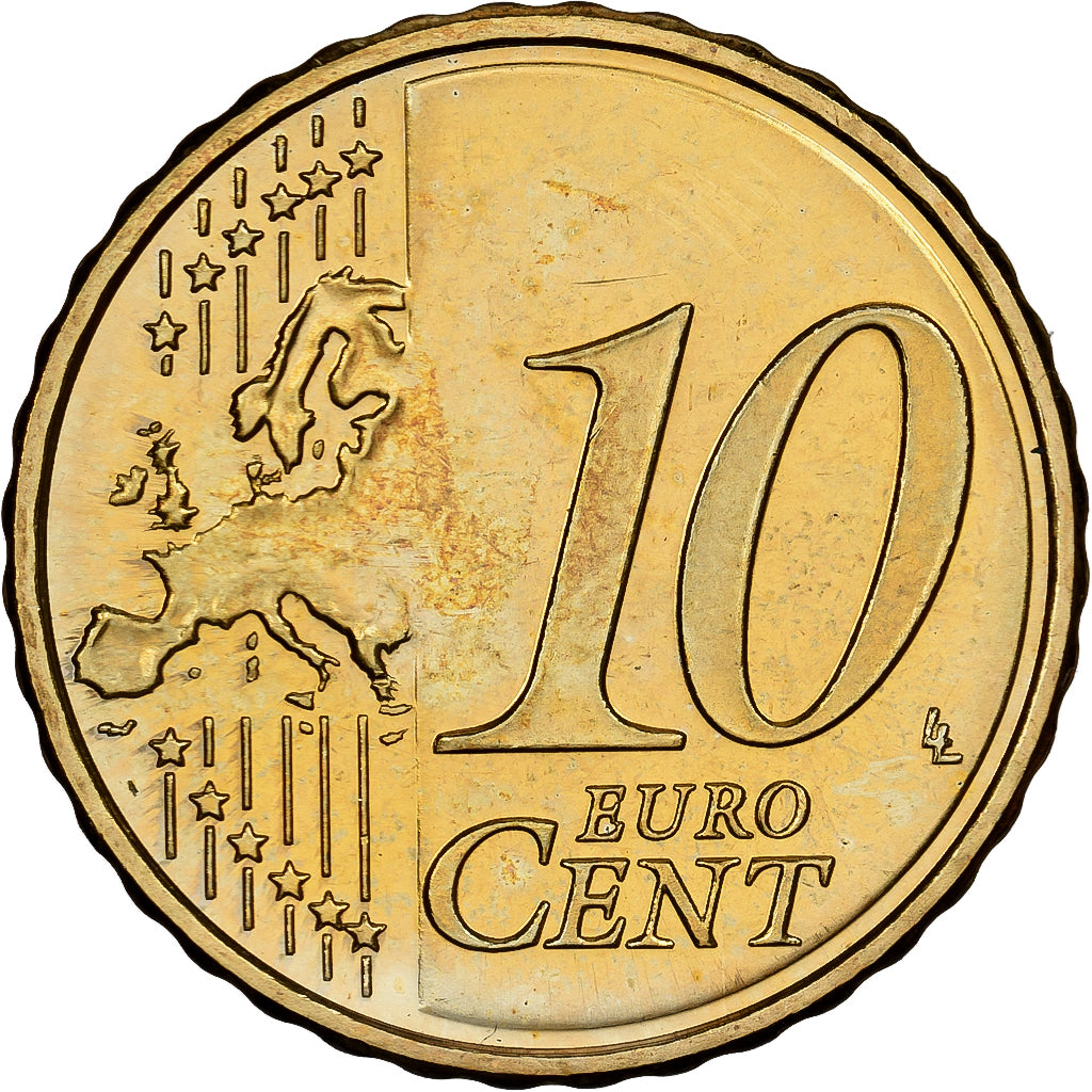 Słowenia, 10 Euro Cent, 2007, Mosiądz, MS(64), KM:71